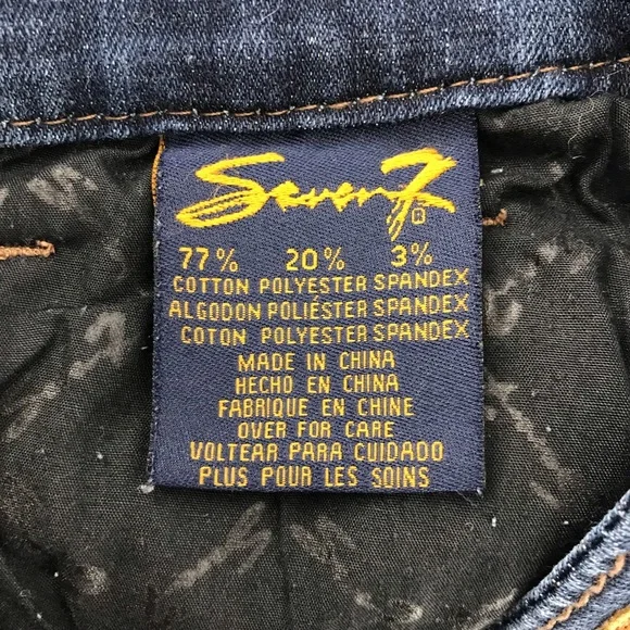 Seven7 Rocker Slim Dark Wash Mid Rise Bootcut Denim Jeans Size 8 - Picture 8 of 9